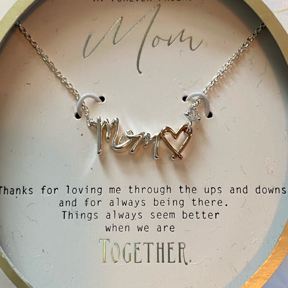 Silver 'Mom' Necklace